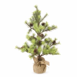 Mini Pine Tree With Burlap Base Green 24 Inches