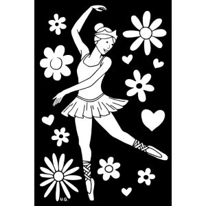 Color In Velvet Poster 6 X 9 Inches Ballerina