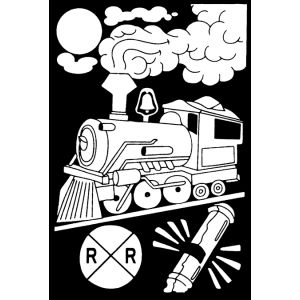Color In Velvet Poster 6 X 9 Inches Train