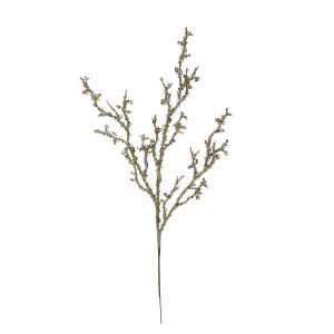 Spray Twig X3Assort Glitter Champagne Silver Green 25 Inches