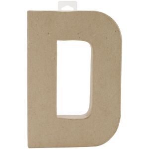 Paper Mache Letter D 8 X 5.5 Inches