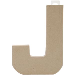 Paper Mache Letter J 8 X 5.5 Inches