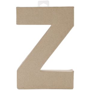 Paper Mache Letter Z 8 X 5.5 Inches
