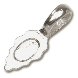 Jewelry Designer Slimpack Bail Mount Shiny Silver 25 mm X 8 mm