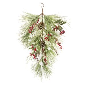 Pine Teardrop With Snowflake 10 X 24 Inches