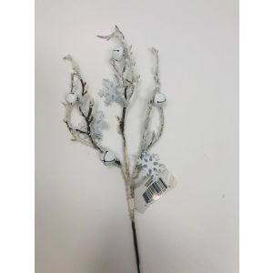 Chritmas Pick Branch Bell White 12In Windowbox