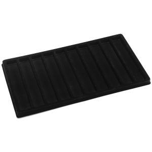 Jewelry Tray 10 Compartments 13.25 Inches X 7.5 Inches Black Velvet