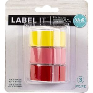 Label It 0.75 Inches Emboss Tape Rolls Warm Tools