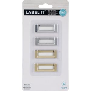 Label It 0.375 Inches Bookplates Silver and Gold