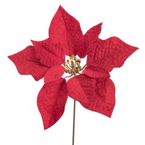 Poinsettia Pick Red 7.5 Inches
