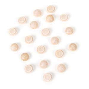 Unfinished Wood Furniture Plug Button 0.375 Inch