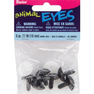 Shank Back Animal Noses 18 mm Black