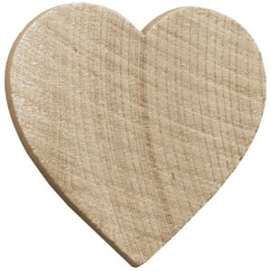 Natural Unfinished Wood Hearties Shape Heart 1.5 Inches