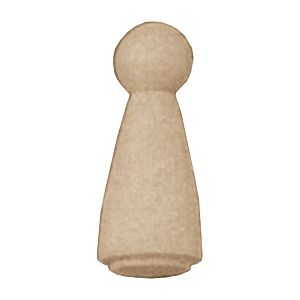 Wood Turning Shapes Doll Pin 2 Inches