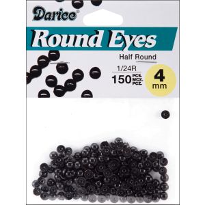 4mm Half Round Bead Eyes Craft Beads