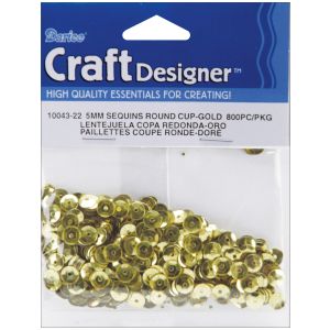 5mm Gold Cup Sequins