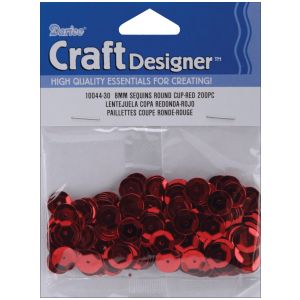 Cupped Sequins Red 8mm?