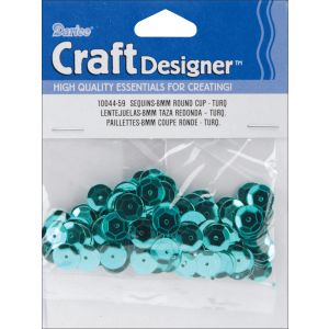 Cupped Sequins Turquoise Peacock 8mm?
