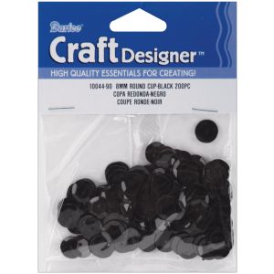 Cupped Sequins Black 8mm?