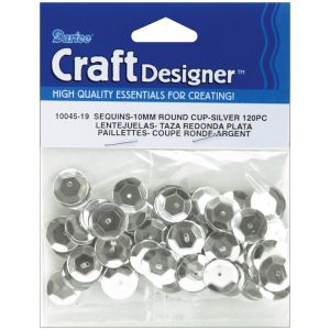 10mm Silver Cup Sequins