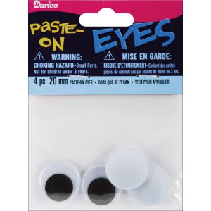 Paste On Wiggle Eyes 20mm Black