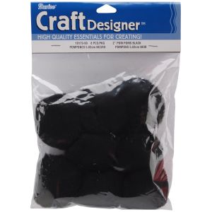 Pom Poms 2 inch 8 Per Pkg Black