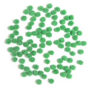 Acrylic Pom Poms Kelly Green 0.25 Inches