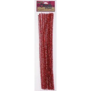 Tinsel Stems 6mm Red