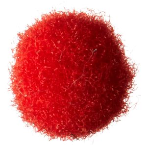 5mm Acrylic Pom Poms Red 40 Pack