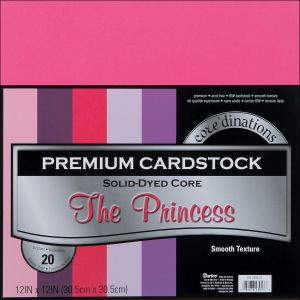 Smooth Cardstock 12 X12 Inches The Princess Assortment