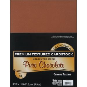 Darice Core dinations Premium Textured Pure Chocolate Cardstock Pure Chocolate 8 1 2 inch x 11 inch 65 lb Paper Weight 40 Pack