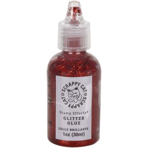 Scrappy Cat Glitter Glue 30ml Red