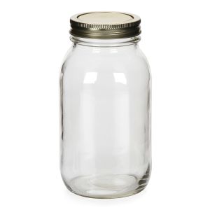 Ball Mason Jar With Lid Small Mouth Smooth Finish 32 Oz