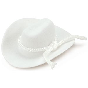 Cowboy Hat with Rope Trim 0.75 Inch White