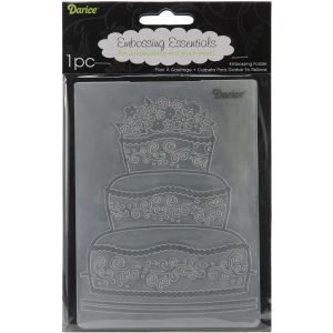 Darice Embossing Folder 4.25 inch X5.75 inch Fancy Cake
