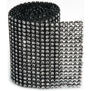 Bling on a Roll 3mmX1yd 18 Rows Black and Silver