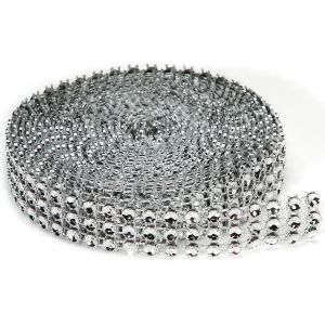 Bling On A Roll 4mm X 3Yards 3 Rows Silver