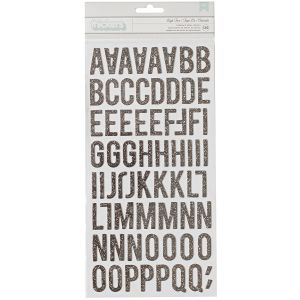 High Five Collection Thickers Alphabet Chipboard Black