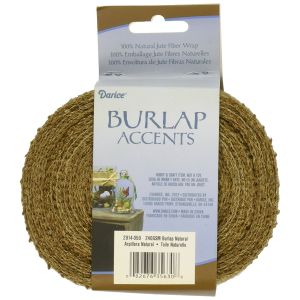 Burlap Ribbon Natural Sewn Edge 2.5 Inches X 10 Yards