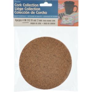 Cork Collection Discs 4 Inches X 4 Inches X 3mm