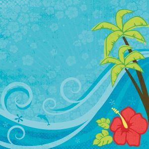Scrapbook Paper 3D Tropical Travel 12 X 12 Inches