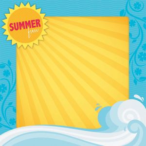 Scrapbook Paper 3D Summer 12 X 12 Inches
