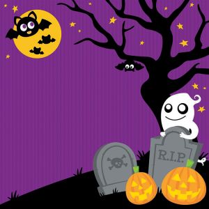 Scrapbook Paper 3D Halloween Bats 12 X 12 Inches