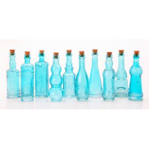 Darice Glass Bottle Blue 5 Inch 1 Pack of 1 Piece