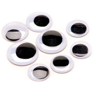 Sticky Back Wiggle Eyes Assorted Black