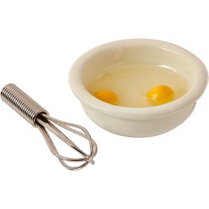 Timeless Miniatures Eggs In Bowl and Whisk