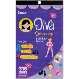 Darice Dress Up Diva Sticker Book Clothes Shoes Accessories Stickers