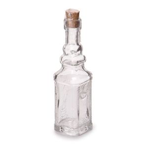 Darice Glass Bottle Square Clear 5 inches 1 Pack of 1 Piece