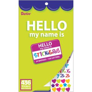 Hello My Name Is436 Stickers Velvet Sticker Book 1061584