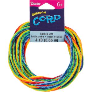Kids Crafts Cord Rainbow Color 3 mm X 4 Yards